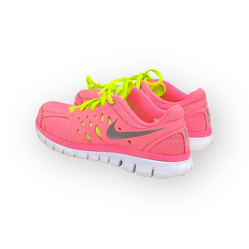Nike ✔︎ Flex Run GS Running Shoes Sneakers ✔︎ Pink + Yellow ✔︎ 38 8M 6.5Y - Picture 5 of 16